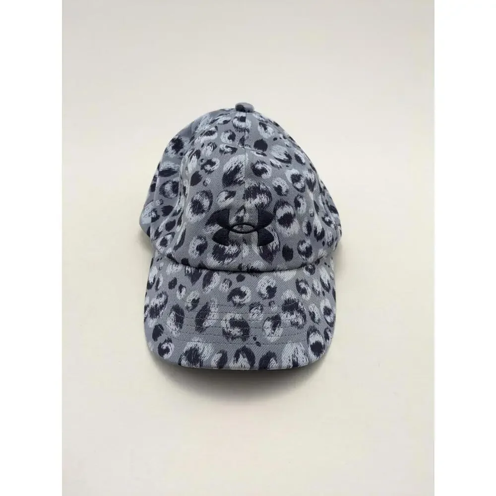 Youth Under Armour Sports Blue Spotted Leopard Print Stretch Back Hat Cap